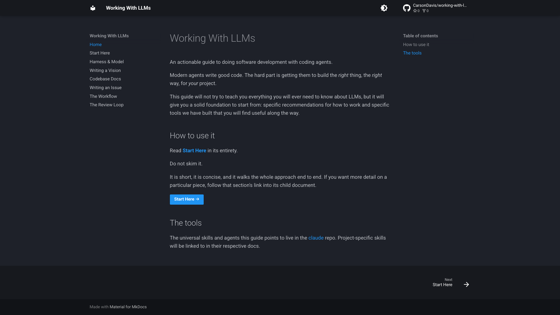 Working With LLMs screenshot